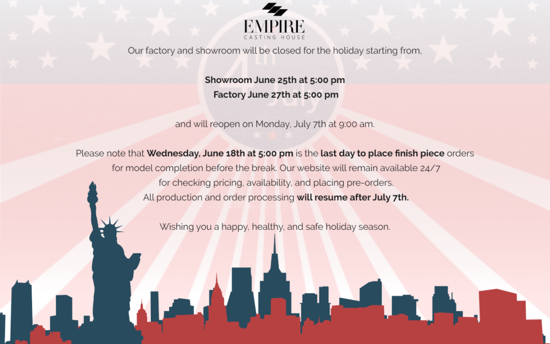 Important Holiday Announcement & Production Schedule Update from Empire Casting House