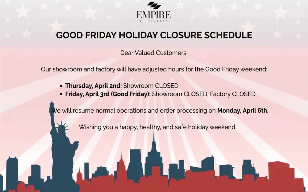 Holiday Closure Announcement