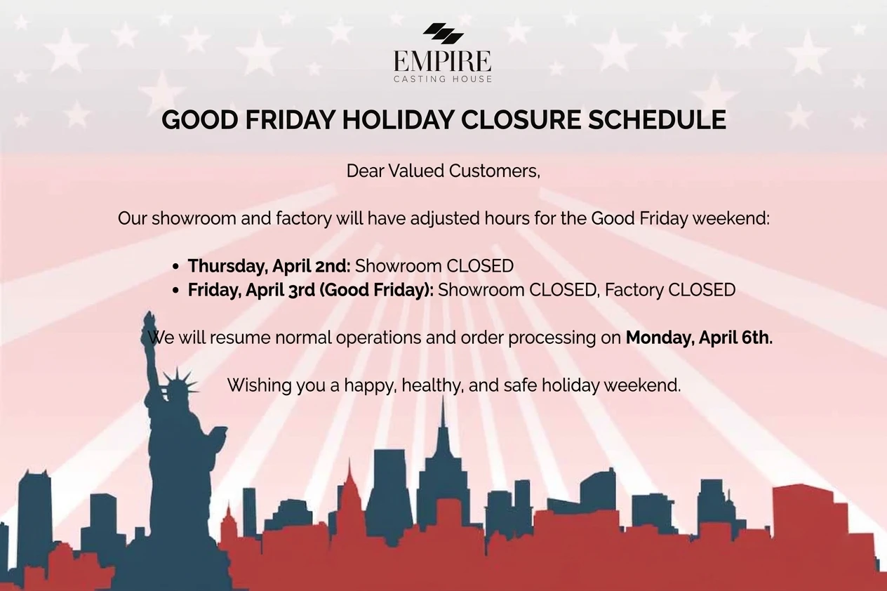 Holiday Closure Announcement